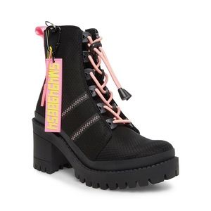 steve madden betamax black neon hiking boot 8.5